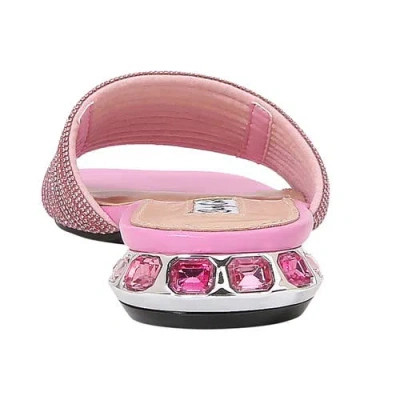 Lady Couture Multi Rhinestone Color Straps Slide With Multi Jewel Heel