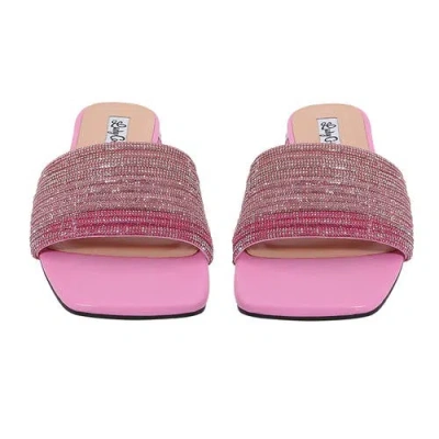 Lady Couture Multi Rhinestone Color Straps Slide With Multi Jewel Heel