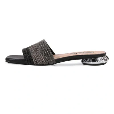 Lady Couture Multi Rhinestone Color Straps Slide With Multi Jewel Heel