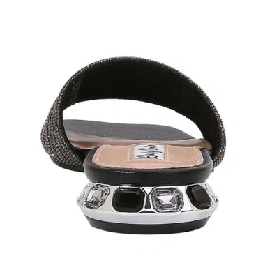 Lady Couture Multi Rhinestone Color Straps Slide With Multi Jewel Heel