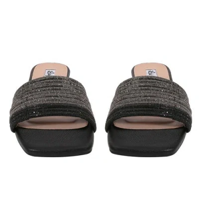 Lady Couture Multi Rhinestone Color Straps Slide With Multi Jewel Heel