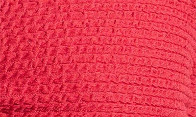 Pacsun Shelley Scrunch Bandeau Swim Top In Red