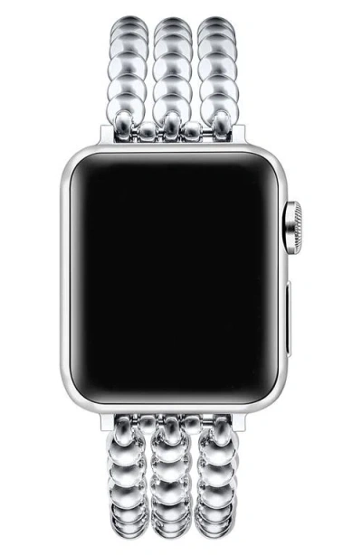 The Posh Tech Nova Stainless Steel Beaded Band For Apple Watch