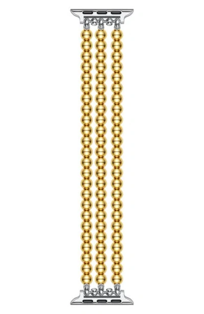The Posh Tech Nova Stainless Steel Beaded Band For Apple Watch