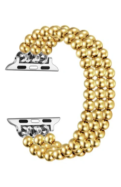 The Posh Tech Nova Stainless Steel Beaded Band For Apple Watch