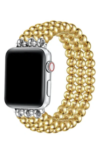 The Posh Tech Nova Stainless Steel Beaded Band For Apple Watch