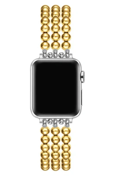 The Posh Tech Nova Stainless Steel Beaded Band For Apple Watch