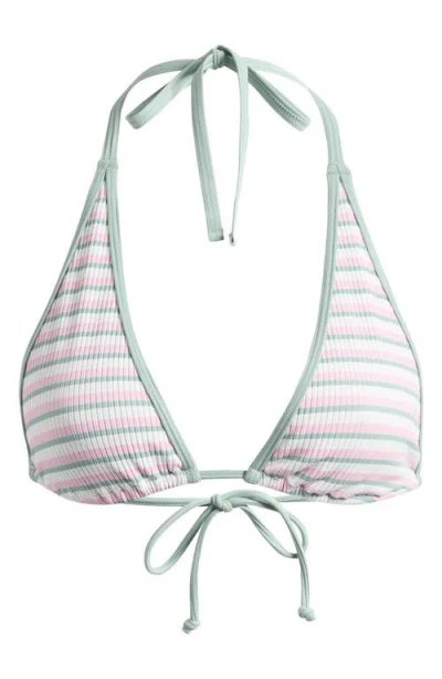 Pacsun Skyrocket Triangle Halter Bikini Top In Neutral