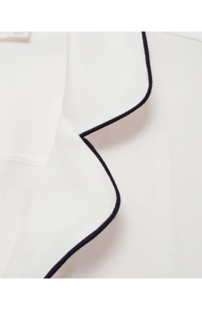 Mango Piped Pajamas In White