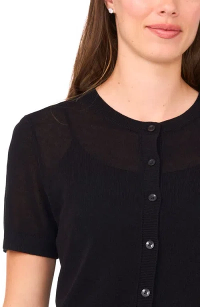 Halogenr Halogen(r) Short Sleeve Button-up Sweater