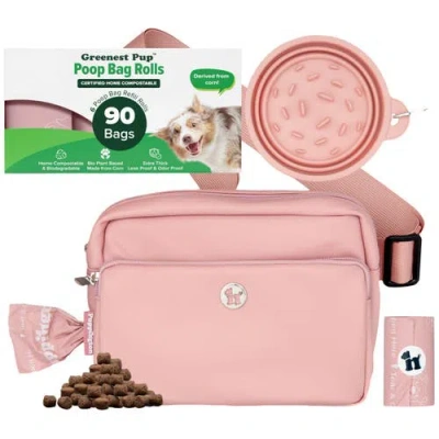 Puppington Walk Star Kit 3-in-1 Dog Walk Bag & Bowl Plus Matching 90 Refill Dog Poop Bags