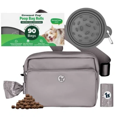 Puppington Walk Star Kit 3-in-1 Dog Walk Bag & Bowl Plus Matching 90 Refill Dog Poop Bags