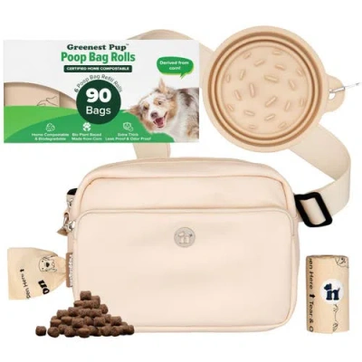 Puppington Walk Star Kit 3-in-1 Dog Walk Bag & Bowl Plus Matching 90 Refill Dog Poop Bags