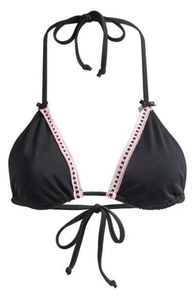 Pacsun Lacey Day Triangle Swim Top In Black