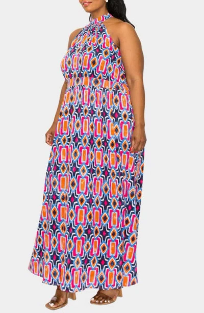 L I V D Rios Halter Stretch Maxi Dress