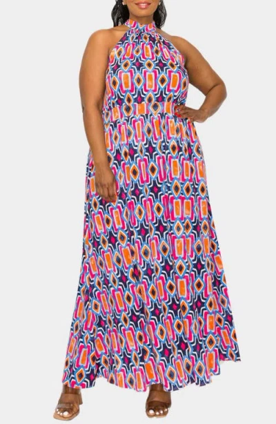L I V D Rios Halter Stretch Maxi Dress