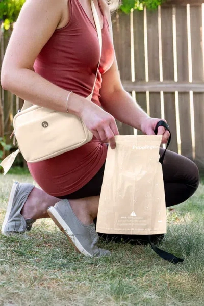 Puppington Walk Star Kit 3-in-1 Dog Walk Bag, Bowl, & Leash Plus Matching 90 Refill Dog Poop Bags