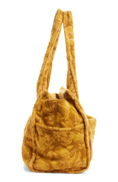 Chloé Womens Gold Khaki Large Plage Jacquard-terry Tote Bag