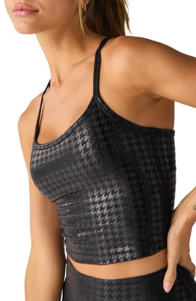 Beyond Yoga Houndstooth Check Slim Crop Tank