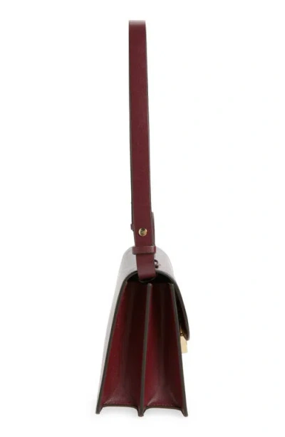 Victoria Beckham Dorian Bordeaux Shoulder Bag With Adjustable And Removable Shoulder Strap And Logo Plaque On The Fro In Burgundy