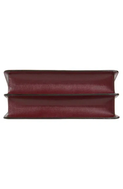 Victoria Beckham Dorian Bordeaux Shoulder Bag With Adjustable And Removable Shoulder Strap And Logo Plaque On The Fro In Burgundy