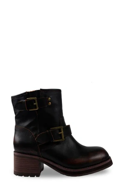 Candies Candie's Rissa Lug Sole Moto Bootie In Brown