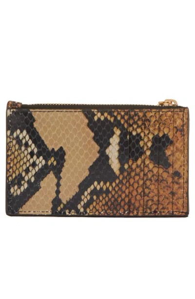 Alexander Mcqueen Mcqueen Python Print Calfskin Leather Zip Card Holder