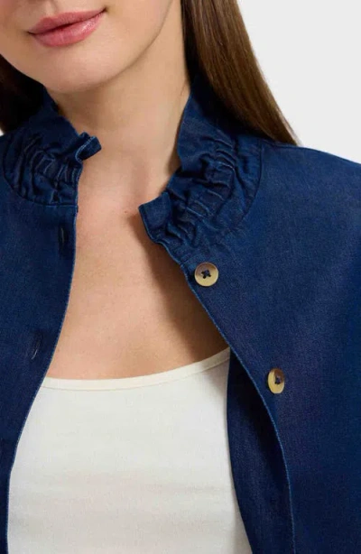 Foxcroft Carolina Long Sleeve Denim Shirt