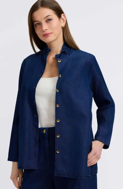 Foxcroft Carolina Long Sleeve Denim Shirt