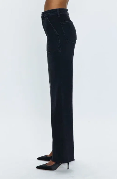 Pistola Penny Utility Wide Leg Jeans In Collins In Black