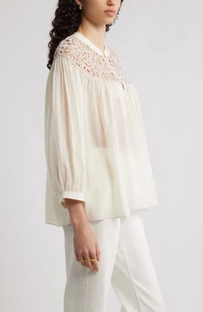 Nordstrom Open Stitch Top In White