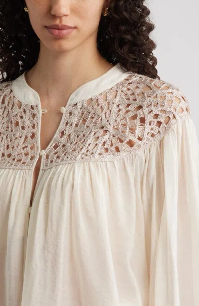 Nordstrom Open Stitch Top In White