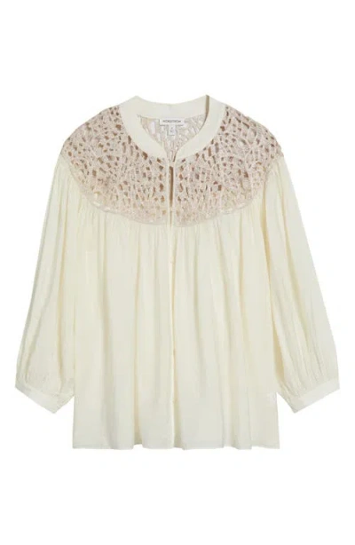 Nordstrom Open Stitch Top In White
