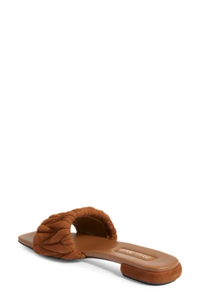 Miu Miu Matelassé Slide Sandal