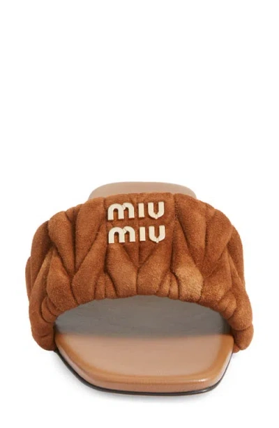 Miu Miu Matelassé Slide Sandal