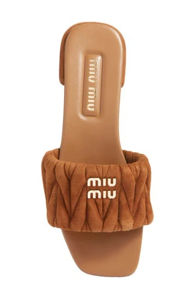 Miu Miu Matelassé Slide Sandal