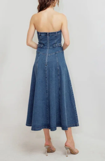 Freemarket Strapless Denim Maxi Dress
