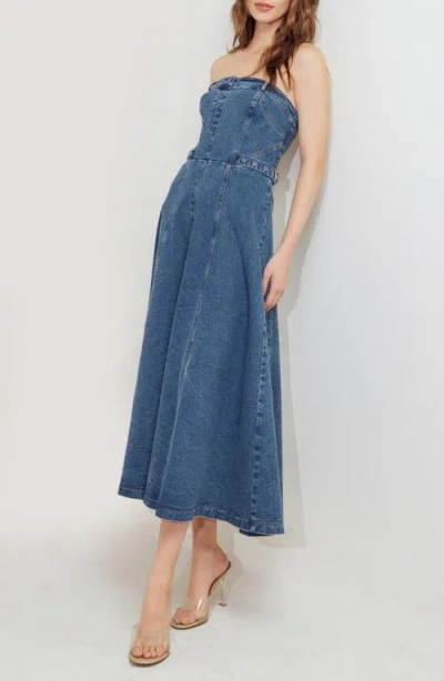 Freemarket Strapless Denim Maxi Dress