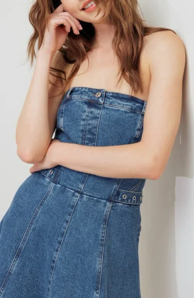 Freemarket Strapless Denim Maxi Dress