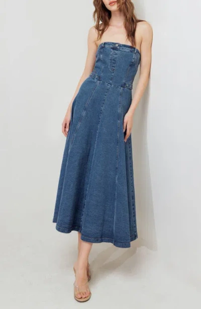 Freemarket Strapless Denim Maxi Dress