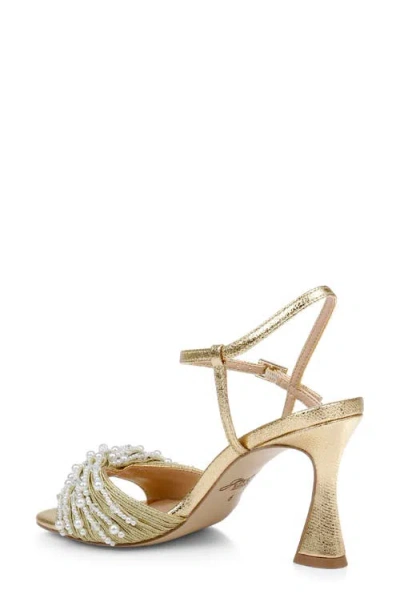 Jewel Badgley Mischka Fanny Ankle Strap Sandal In Gold