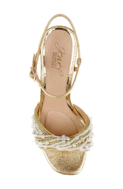 Jewel Badgley Mischka Fanny Ankle Strap Sandal In Gold