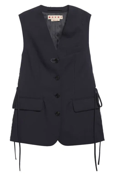 Marni Side Tie Wool Vest