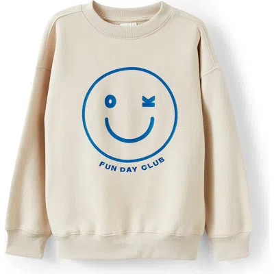 Cotton On Kids Kid's Sammy Oversize Crew In Neutral