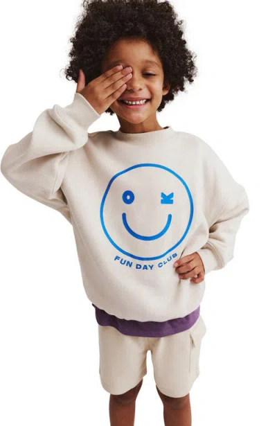 Cotton On Kids Kid's Sammy Oversize Crew In Neutral