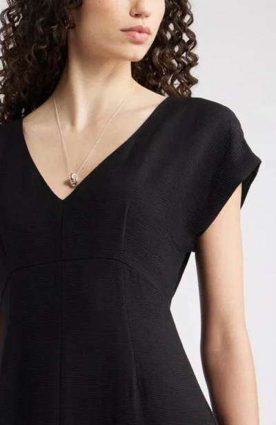Nordstrom Textured Sheath Midi Dress In Black