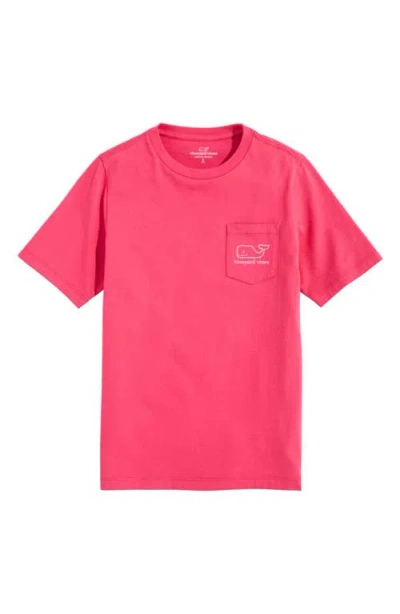 Vineyard Vines Kids' Whale Logo Pocket Graphic T-shirt In Pink