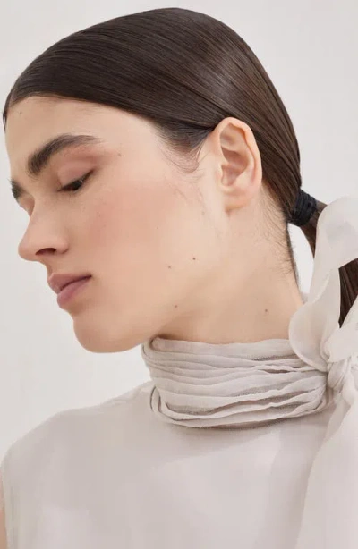 Brunello Cucinelli Pussybow Blouse With Monili