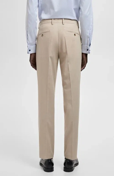 Mango Milan Slim Fit Suit Pants In Neutral
