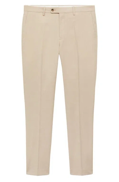 Mango Milan Slim Fit Suit Pants In Neutral